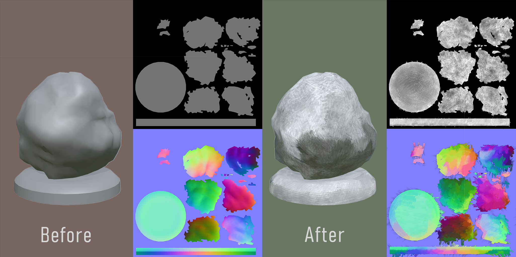 Painterly Texture before after comparison